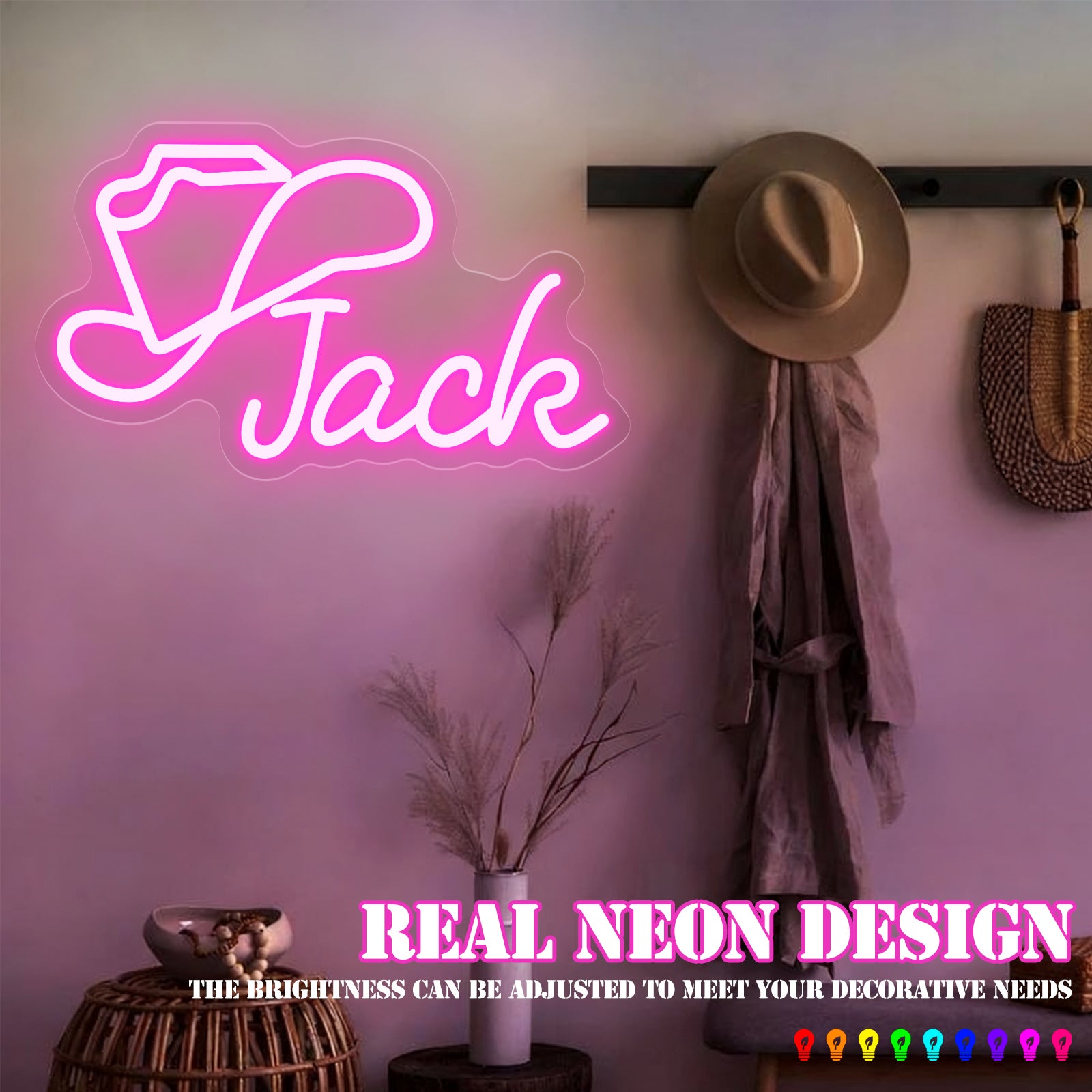 Custom Cowboy Hat Neon Sign