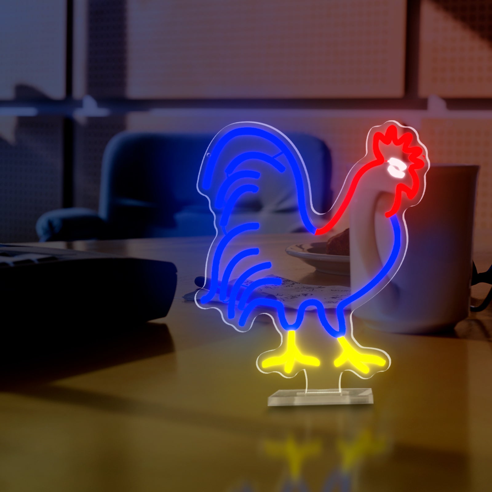 Standing Rooster Neon Sign