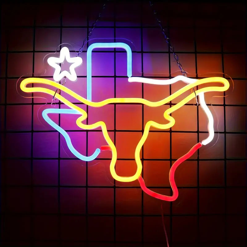 Halloween Longhorn Hanging LED Neon Sign