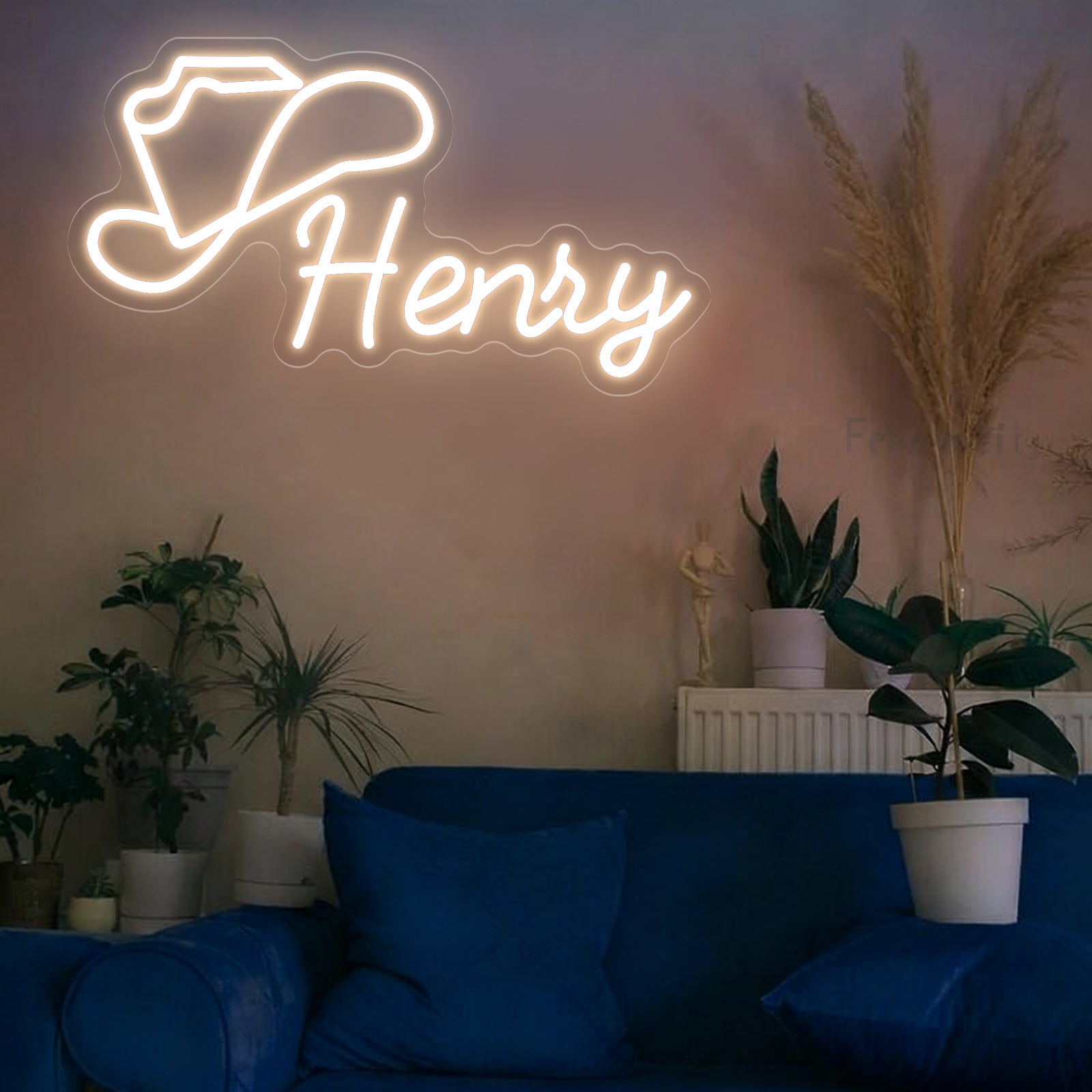 Custom Cowboy Hat Neon Sign