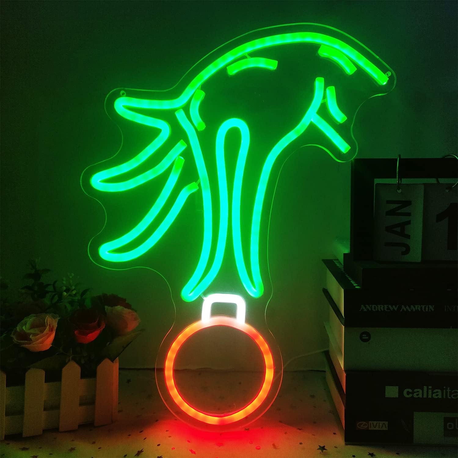 Christmas Grinch Bulb Neon Sign
