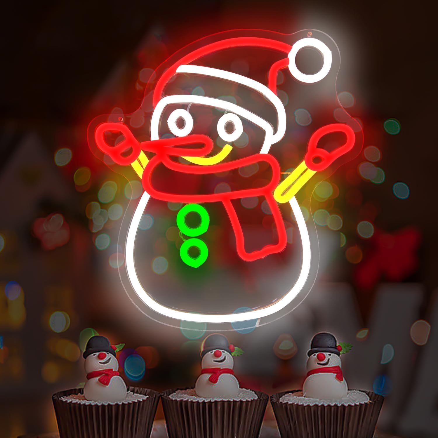 Christmas Snowman Neon Sign