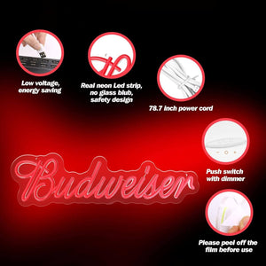 UponRay Budweiser neon light