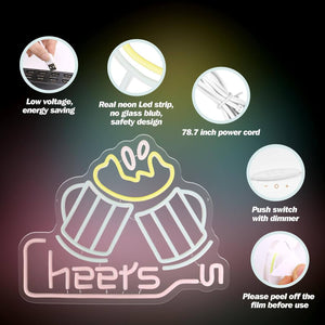 UponRay Cheers LED Neon Sign