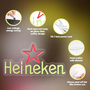 UponRay Heineken Light Neon Sign