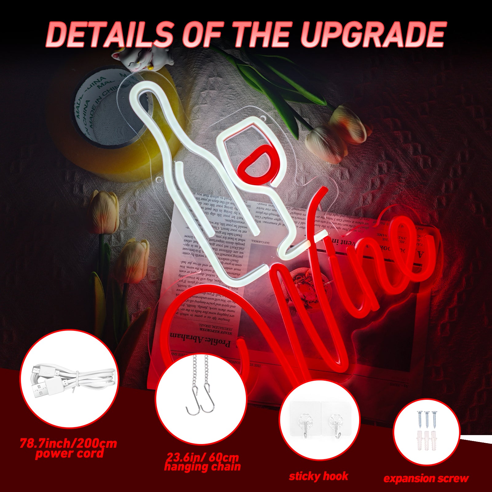 Wine LED Neon Sign