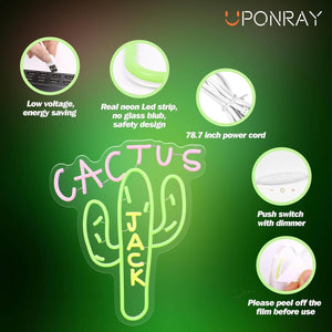 Uponray Cactus Jack Neon Sign 1