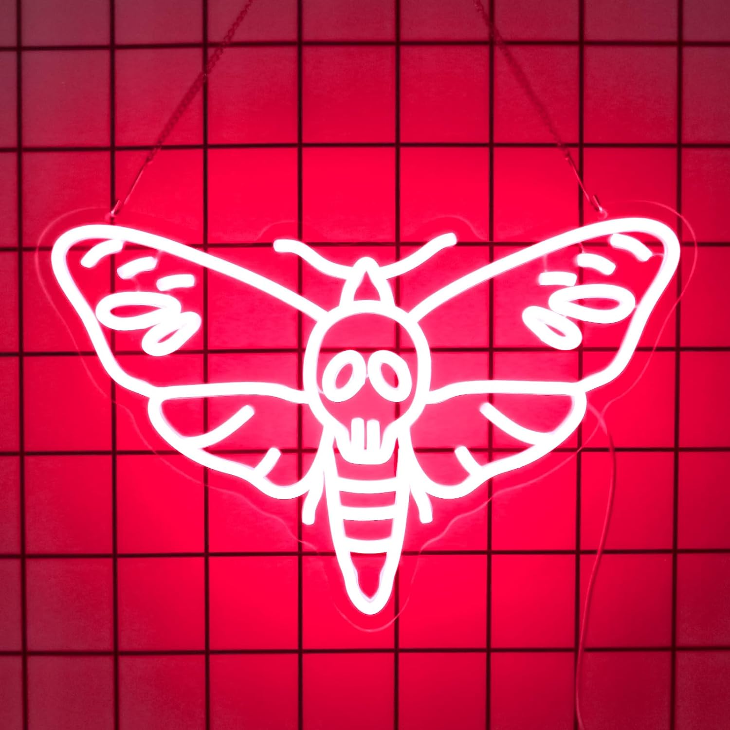Uponray Death Head Moth Neon Signs