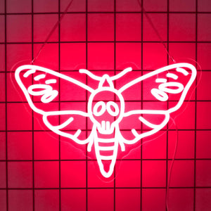 Uponray Death Head Moth Neon Signs