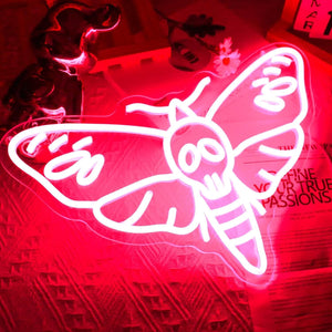 Uponray Death Head Moth Neon Signs