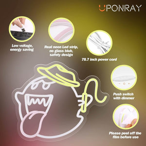 Uponray King Boo Gaming Neon Sign