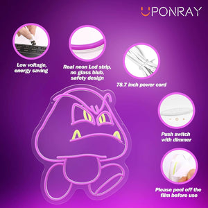 Uponray Mario Villain Neon Signs