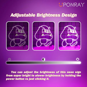 Uponray Mario Villain Neon Signs