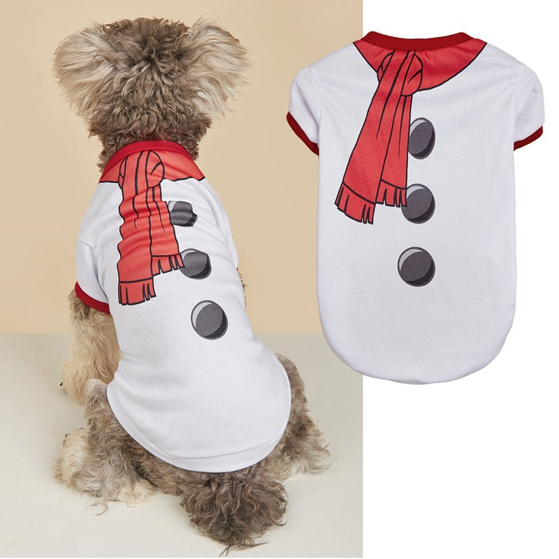 Christmas Style Pet Cartoon Printed T-Shirt