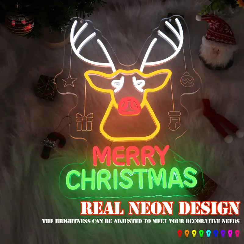 Christmas Elk LED Neon Sign