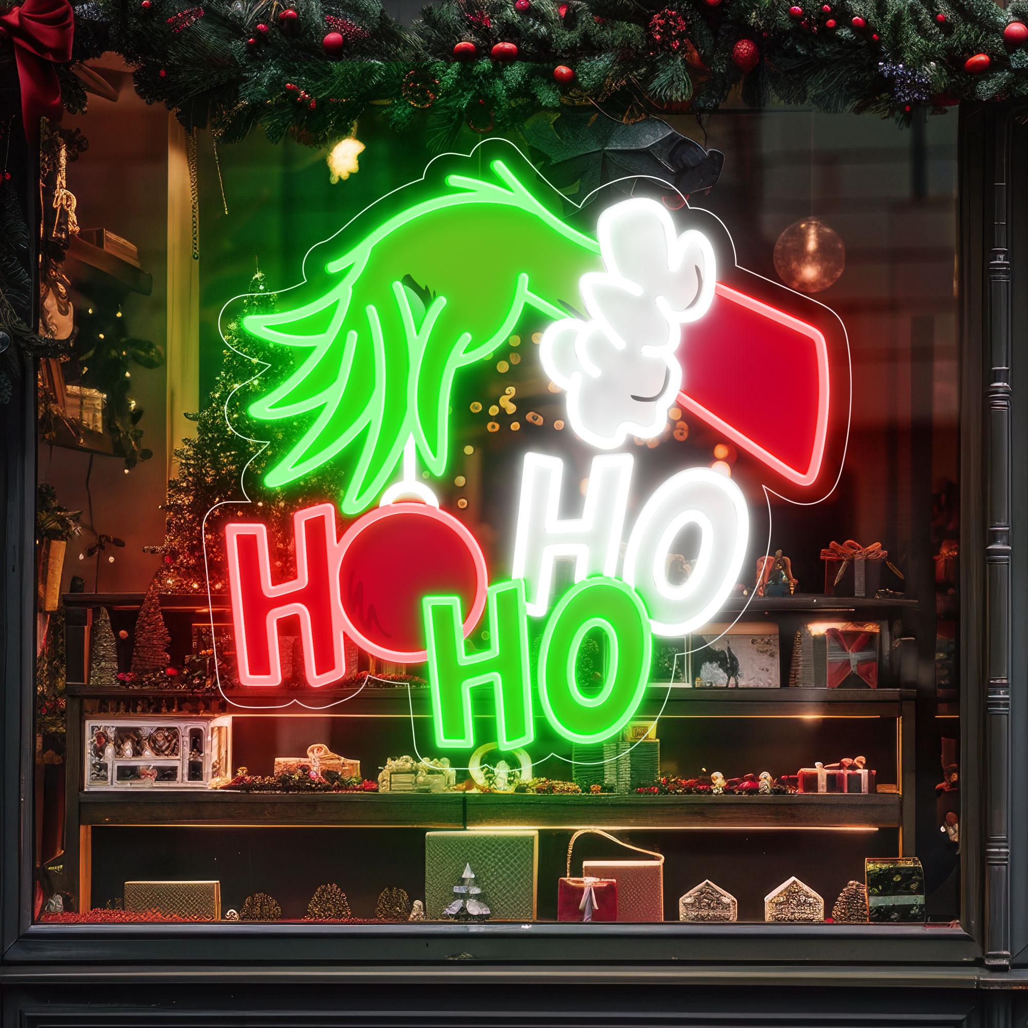 HO HO HO Merry Christmas Neon Sign Custom Size