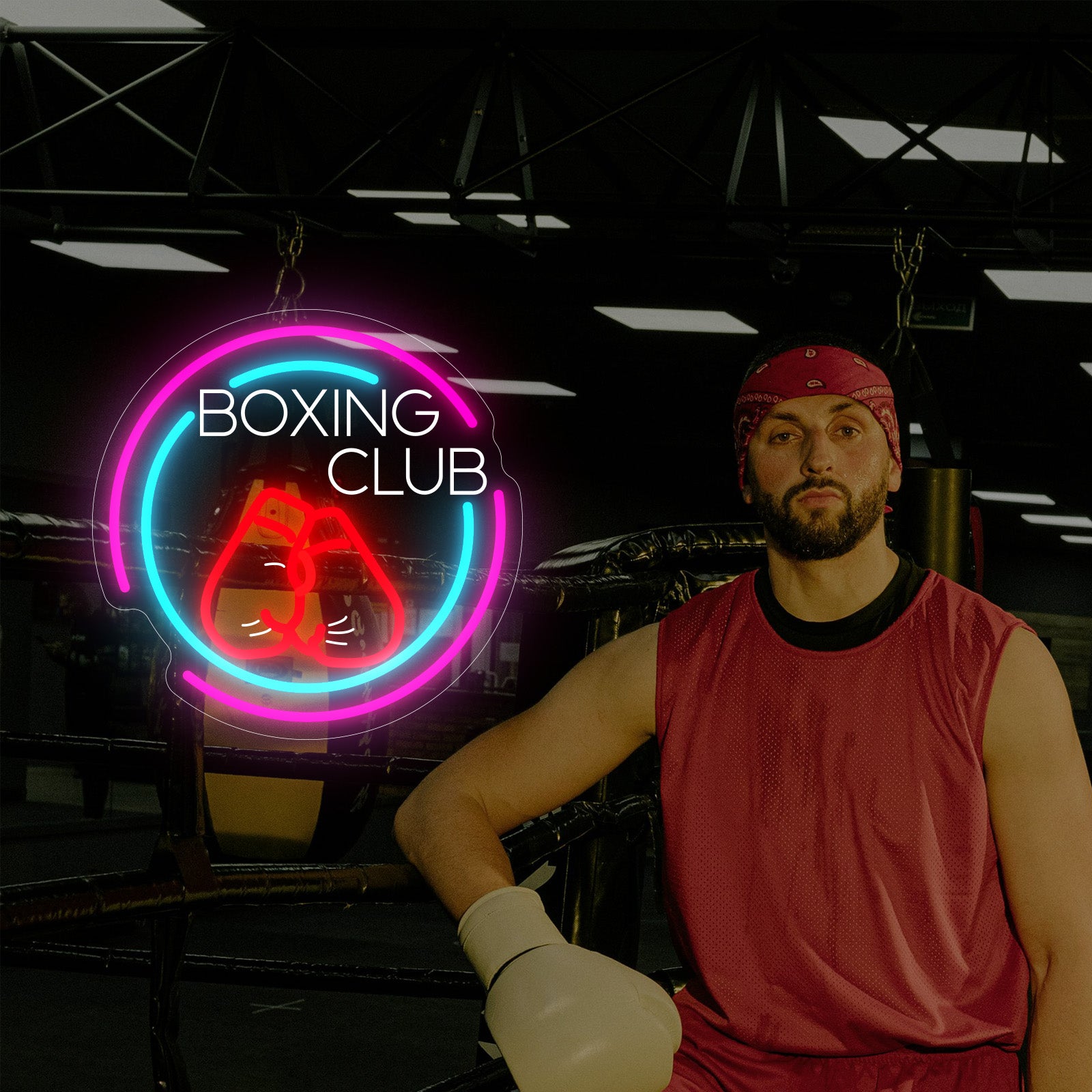 Custom LED Neon Sign Boxing Club