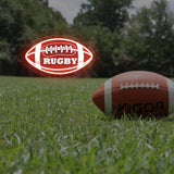 Custom Rugby Neon Sign with Text