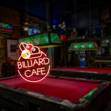 Custom Neon Sign with UV Printed Triangle Rack & Balls Design