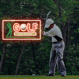 Custom Golf Neon Sign with Golfer Silhouette