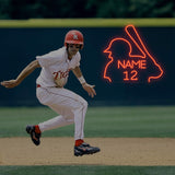 Custom Baseball Neon Sign with Name Number LED Light