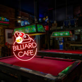 Custom Neon Sign with UV Printed Triangle Rack & Balls Design