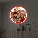 Custom Circular Photo Printed Neon Sign