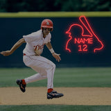 Custom Baseball Neon Sign with Name Number LED Light