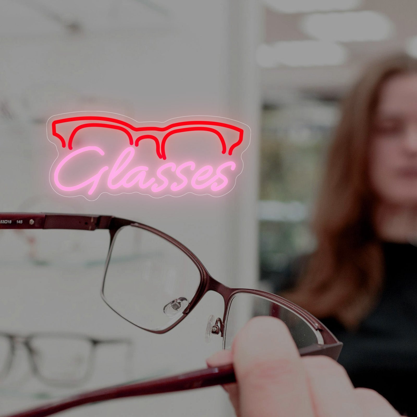 Custom Glasses Neon Sign