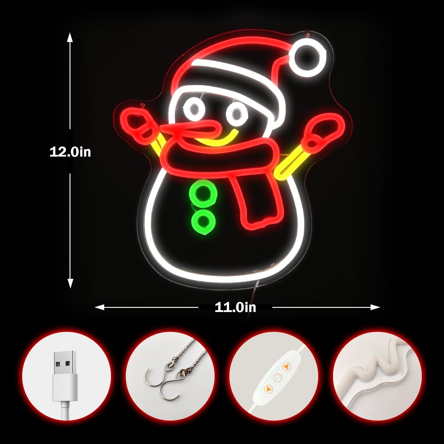 Christmas Snowman Neon Sign
