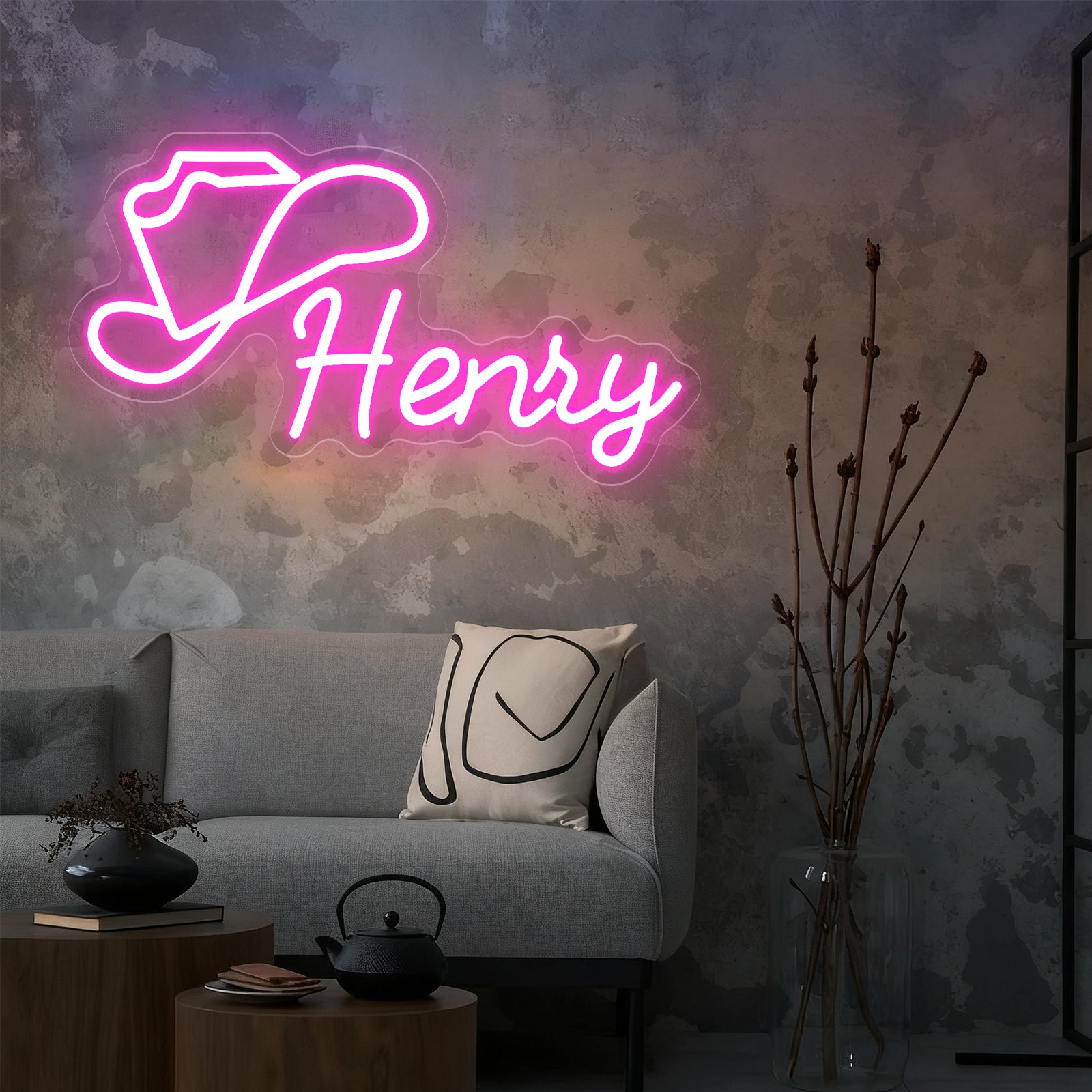 Custom Cowboy Hat Neon Sign