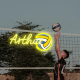 Custom Neon Sign Volleyball with Custom Letters