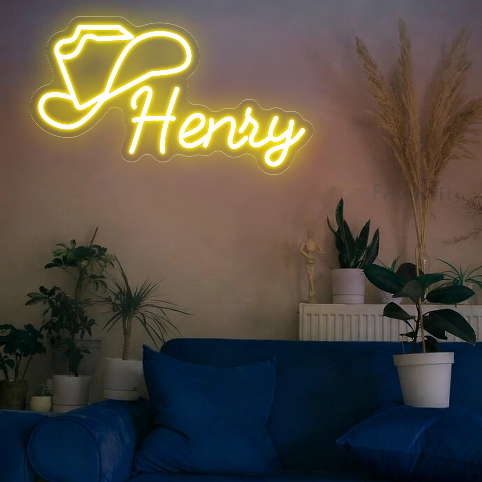 Custom Cowboy Hat Neon Sign