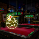 Custom Neon Sign with UV Printed Triangle Rack & Balls Design