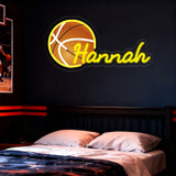 Custom Neon Sign with UV Printed Basketball