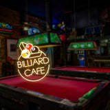 Custom Neon Sign with UV Printed Triangle Rack & Balls Design