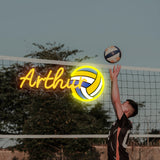 Custom Neon Sign Volleyball with Custom Letters