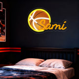 Custom Neon Sign with UV Printed Basketball