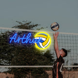Custom Neon Sign Volleyball with Custom Letters