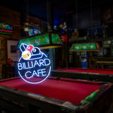 Custom Neon Sign with UV Printed Triangle Rack & Balls Design