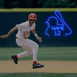 Custom Baseball Neon Sign with Name Number LED Light