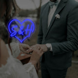 Custom Heartshaped Design LED Neon Sign with Letters