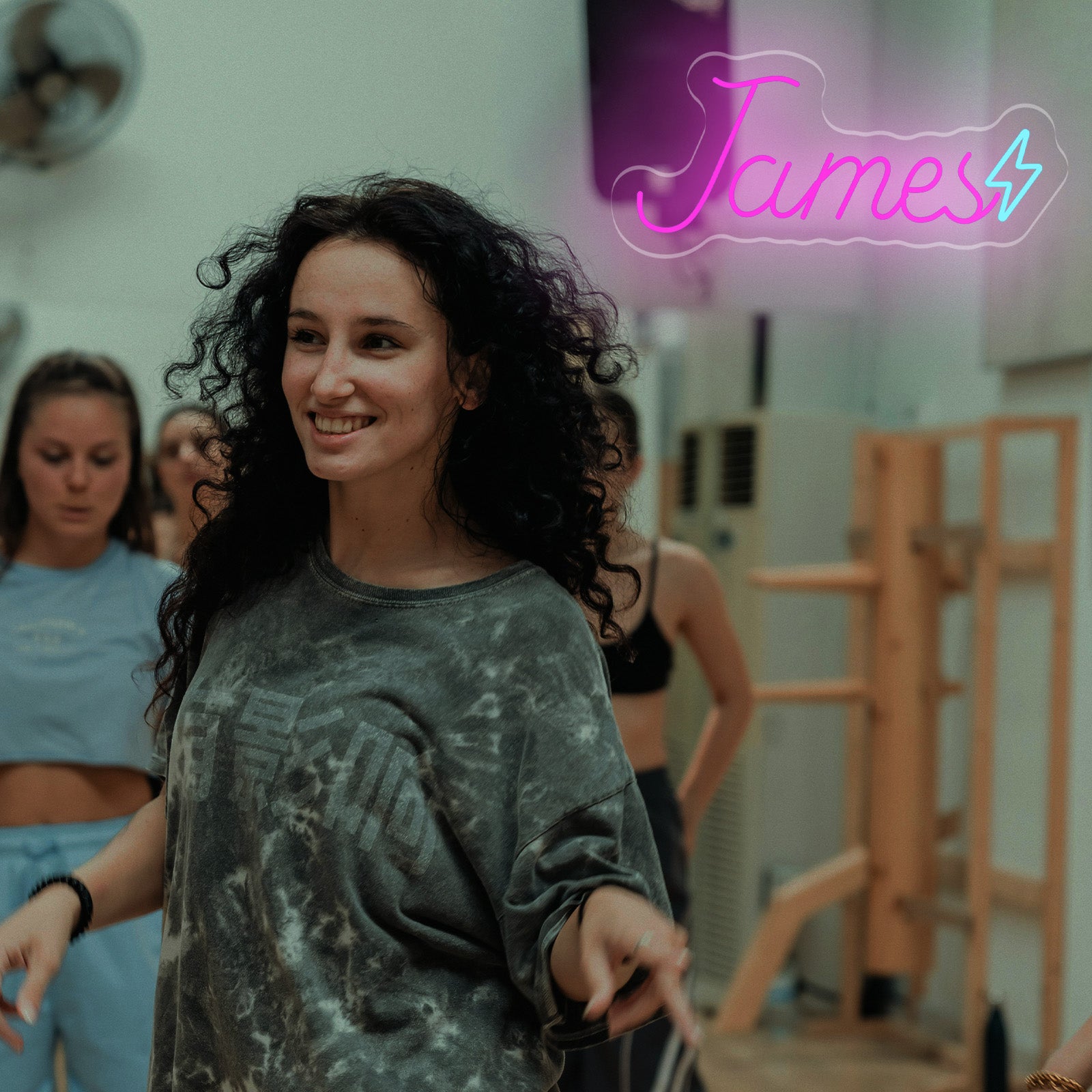 Custom Name Neon Sign with Lightning Bolt