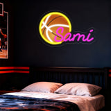 Custom Neon Sign with UV Printed Basketball