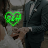 Custom Heartshaped Design LED Neon Sign with Letters