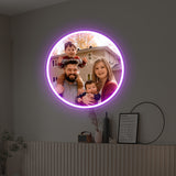 Custom Circular Photo Printed Neon Sign