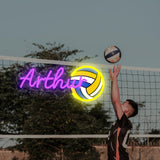 Custom Neon Sign Volleyball with Custom Letters