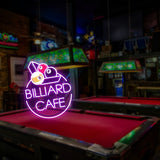 Custom Neon Sign with UV Printed Triangle Rack & Balls Design