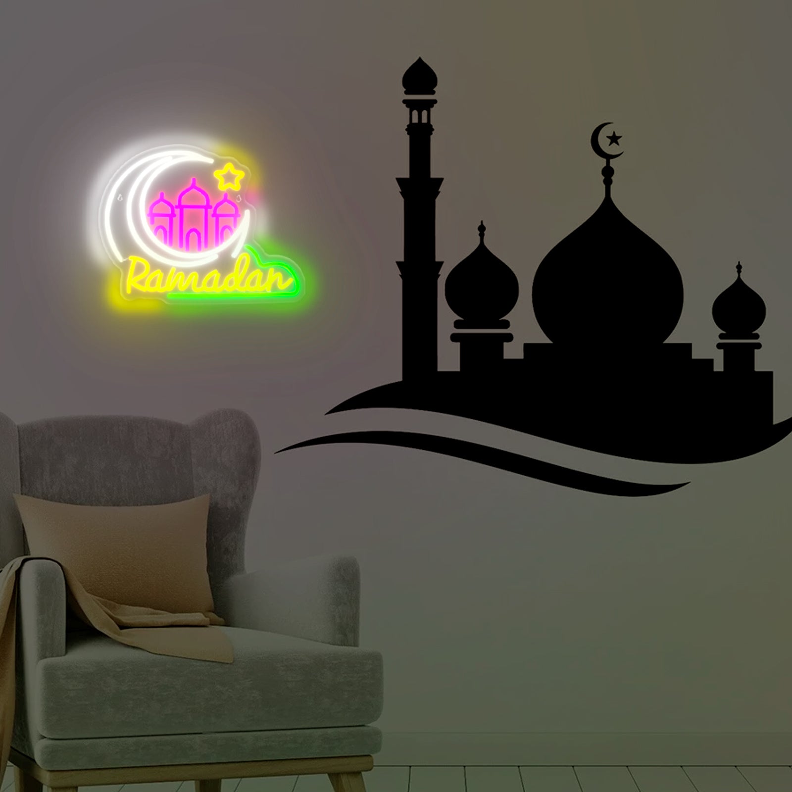 Ramadan Castle LED Neon Sign