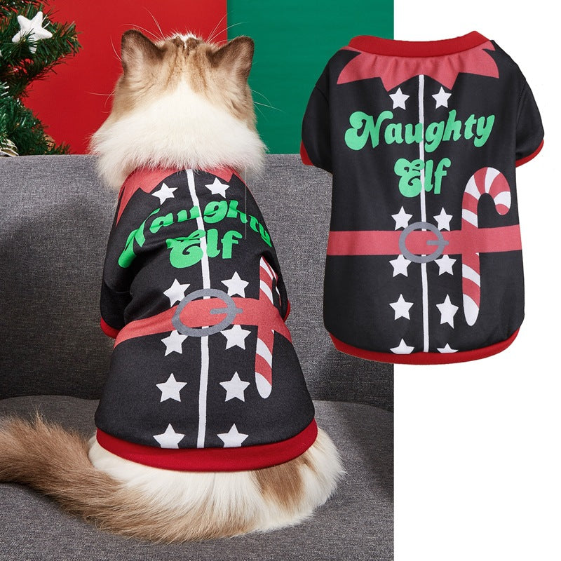 Santa's Helper Christmas Pet T-Shirt